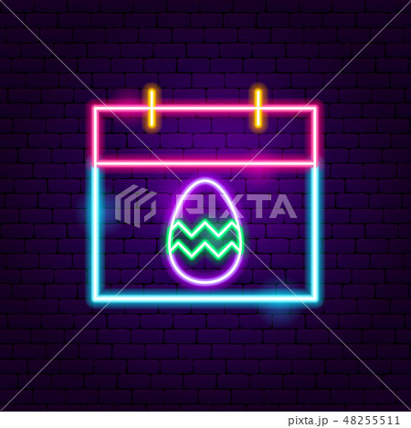 Easter Calendar Neon Sign Easter Calendar Neon Sign 48255511