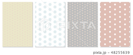 Polka dot pattern vector. Baby background. 48255639