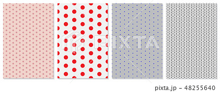 Polka dot pattern vector. Baby background. 48255640