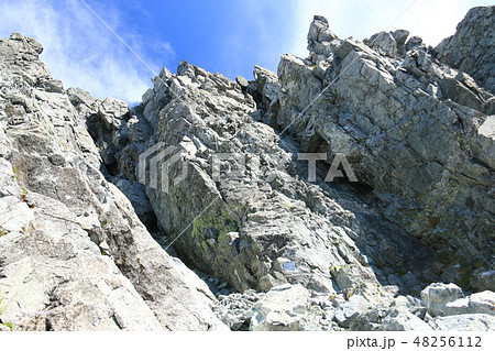 剣岳 山頂への道 山頂直下 カニのタテバイ 剣岳 山頂への道 山頂直下 カニのタテバイ 48256112
