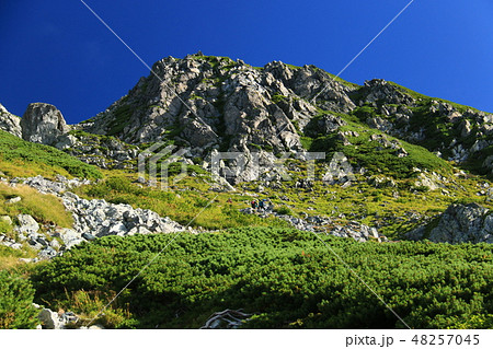 剣岳山頂への道　前衛峰　前劔山頂へ 48257045
