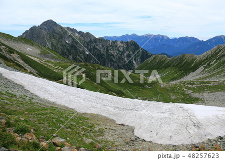 剣岳山頂への道　別山乗越からの剣岳の雄姿 48257623