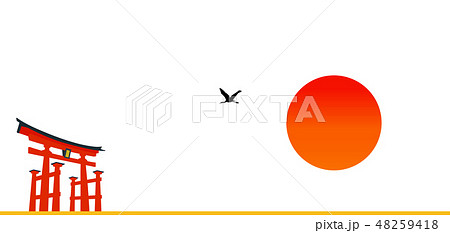 宮島 風景イラスト 宮島 風景イラスト 48259418