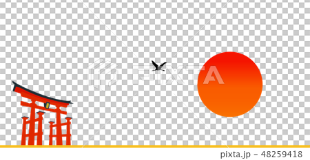 宮島 風景イラスト 宮島 風景イラスト 48259418