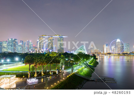 Singapore Skyline cityscape view twilight sky. 48260193