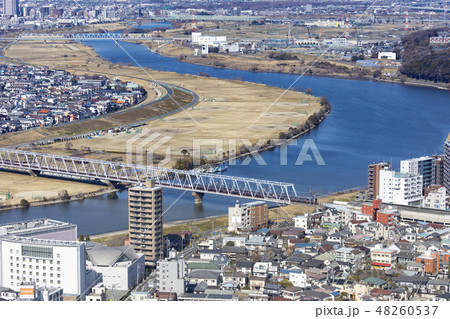【河川】 江戸川と街並み 【河川】 江戸川と街並み 48260537