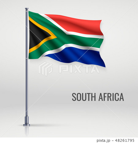 Waving flag on flagpole 48261795