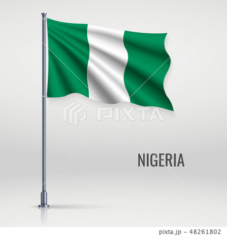 Waving flag on flagpole 48261802