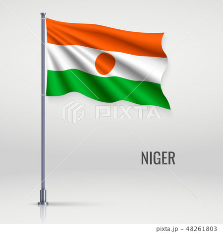Waving flag on flagpole 48261803