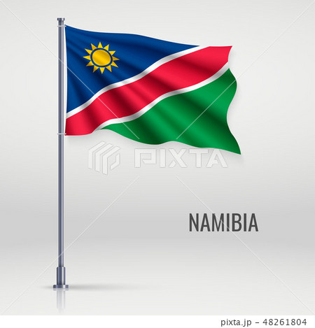 Waving flag on flagpole 48261804