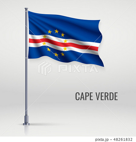 Waving flag on flagpole 48261832
