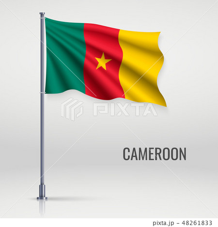 Waving flag on flagpole 48261833