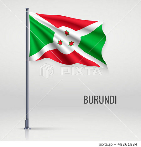 Waving flag on flagpole 48261834