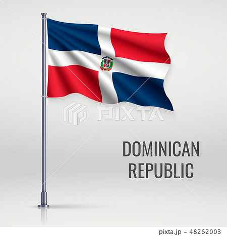 Waving flag on flagpole 48262003