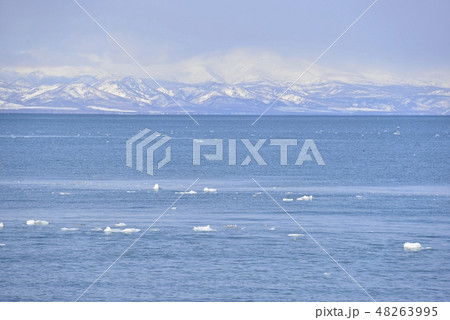 【北海道　標津町】根室海峡の流氷 48263995