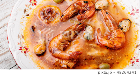 Fresh seafood soup Fresh seafood soup 48264241
