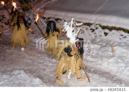 なまはげ下山　秋田県　男鹿半島 48265815