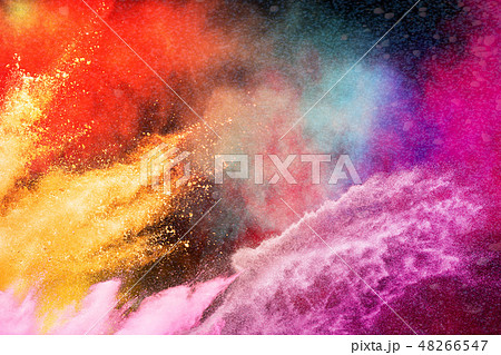 Color Holi Festival. Colorful explosion for powder 48266547