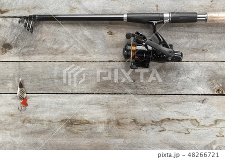 Fishing tackle - fishing spinning, hooks and lures Fishing tackle - fishing spinning, hooks and lures 48266721
