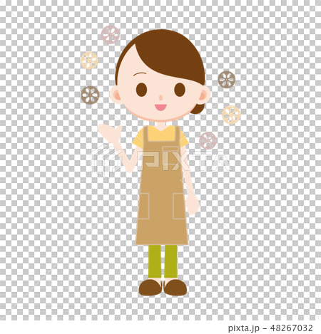 Wheat pattern Apron Housewife whole body Wheat pattern Apron Housewife whole body 48267032
