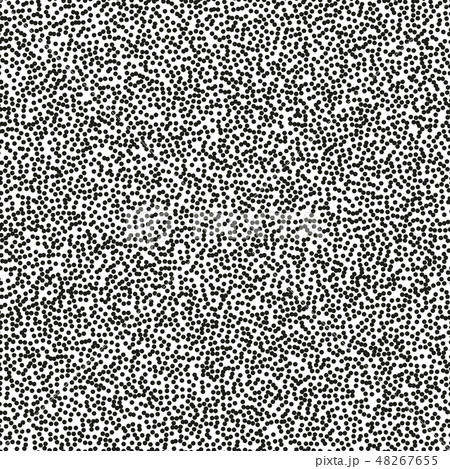 Pointillism middle density seamless dots pattern. Abstract monochrome halftone. Just drop to 48267655