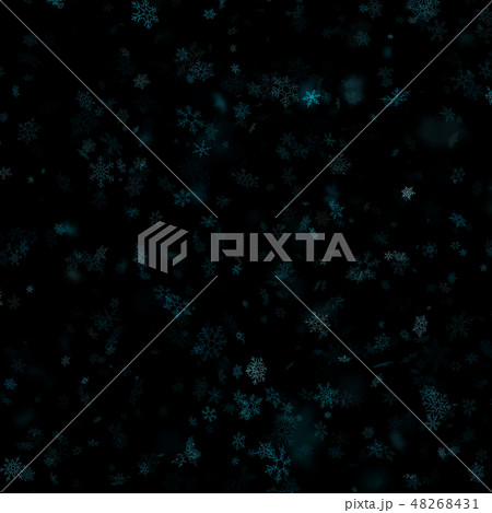 Christmas, New year snowflakes stars on a black background. Falling snow template. EPS 10 Christmas, New year snowflakes stars on a black background. Falling snow template. EPS 10 48268431