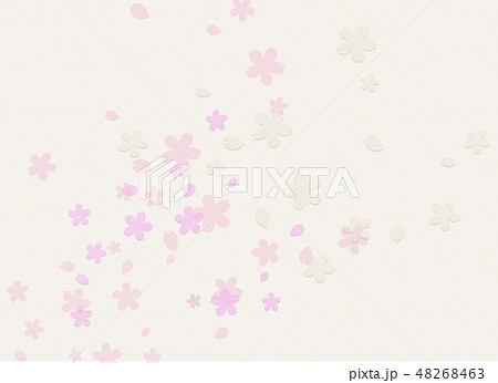 桜 花吹雪背景素材のイラスト素材