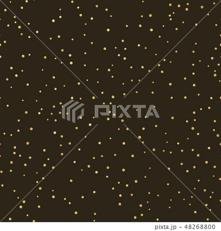 Glitter gold seamless pattern with polka dots....のイラスト素材 [48268800] - PIXTA