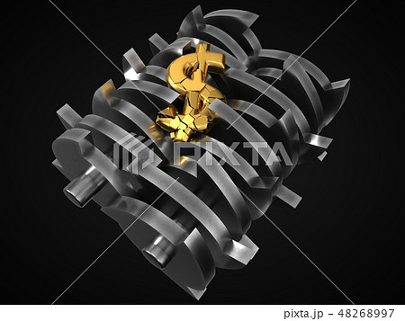 dollar dropped in shredder. economic crisis concept. 3d illustration. dollar dropped in shredder. economic crisis concept. 3d illustration. 48268997