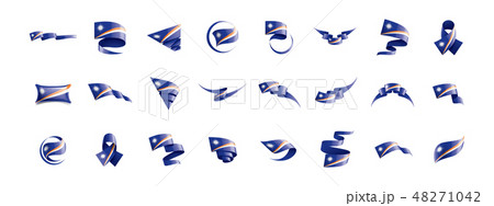 Marshall Islands flag, vector illustration on a white background Marshall Islands flag, vector illustration on a white background 48271042