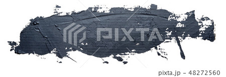 long textured black oil paint brush stroke 48272560