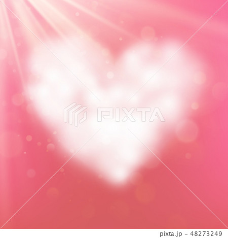 Heart shaped cloud in the pink sky. EPS 10 Heart shaped cloud in the pink sky. EPS 10 48273249