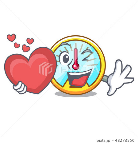 With heart speedometer isolated with in the mascot With heart speedometer isolated with in the mascot 48273550