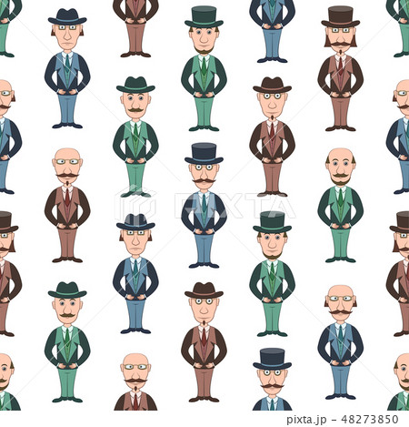 Seamless Pattern with Gentleman 48273850