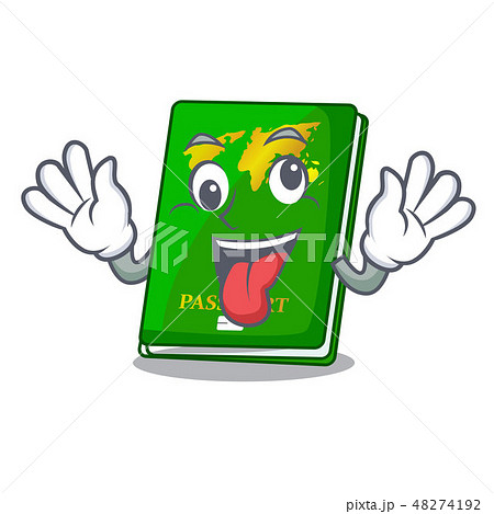 Crazy green passport on the mascot table 48274192