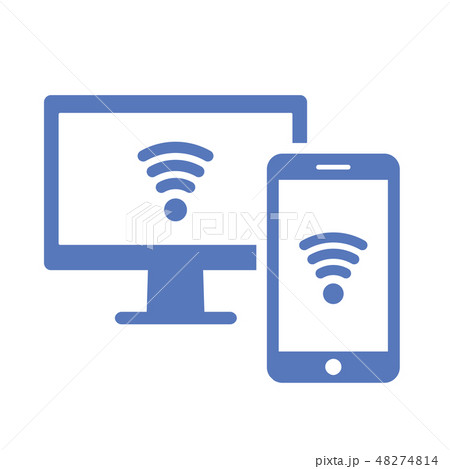 パソコン スマホ WiFi マーク 48274814