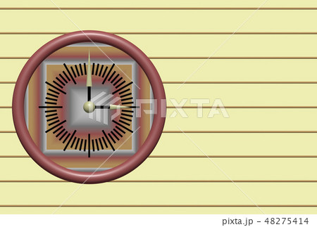 時計の絵手紙のイラスト素材
