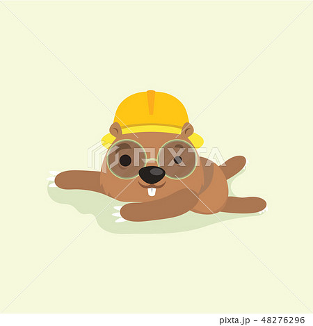 Cute happy smiling mole character. Cute happy smiling mole character. 48276296