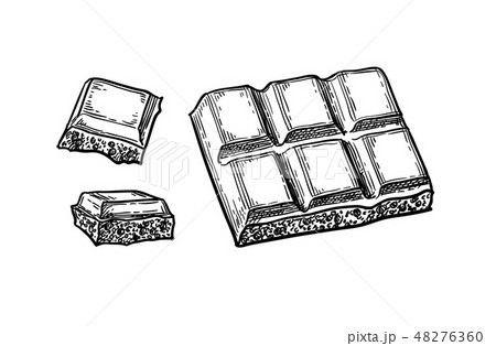 Piece of porous white chocolate. 48276360