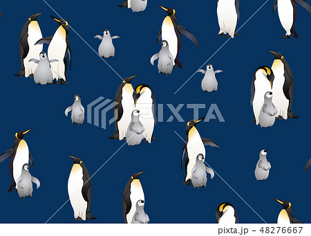 Emperor penguins seamless pattern. 48276667