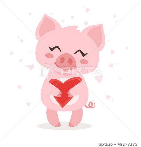 Cute pink pig. Cute pink pig. 48277375