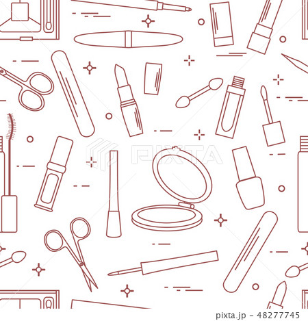 Pattern of decorative cosmetics, nail tools 48277745