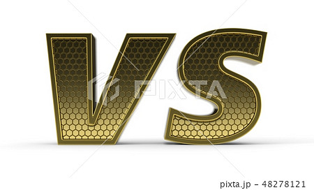 versus concept with golden letters. 3d illustration 48278121