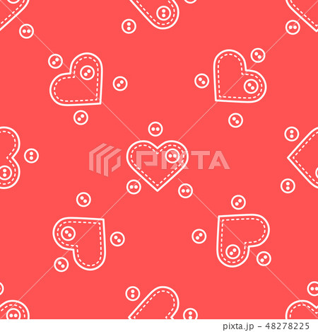 Pattern with hearts and buttons Valentine's 48278225