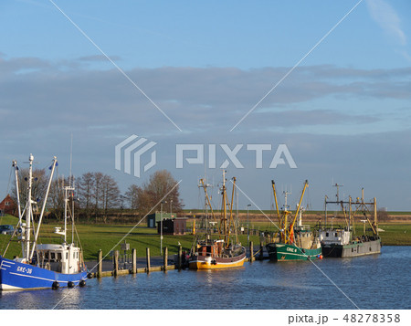 The harbor of Greetsiel in nothern germany 48278358