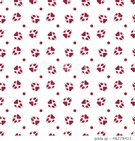 Seamless pattern with dog tracks Animal background 48278413