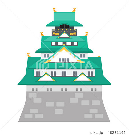 Flat design, Japanese castle, Vector Illustration 48281145