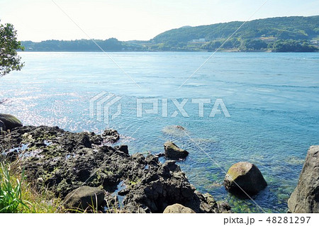黒の瀬戸大橋 海峡周辺の風景 阿久根市 長島町 鹿児島県 黒の瀬戸大橋 海峡周辺の風景 阿久根市 長島町 鹿児島県 48281297