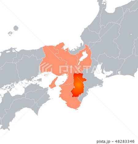 奈良県地図と関西地方 48283346