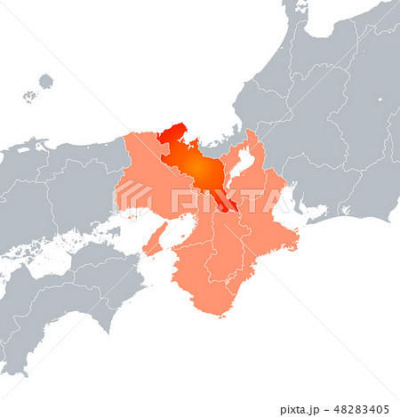 京都府地図と近畿地方